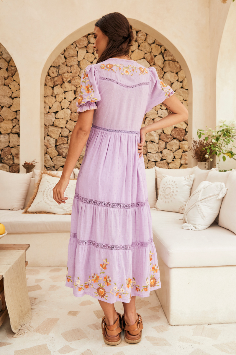 Addison Midi Dress - Lilac