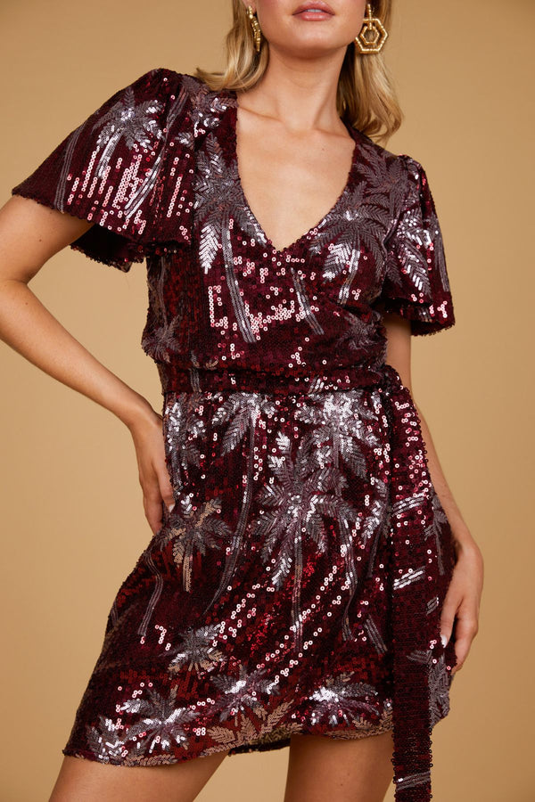 Margarita Sequin Dress - Sangria