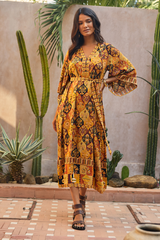 Montana Midi Dress - Desert Night