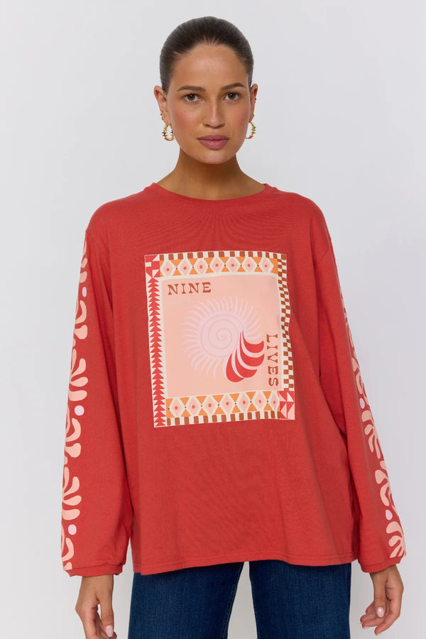 Golden Hour Long Sleeve Tee - Sienna