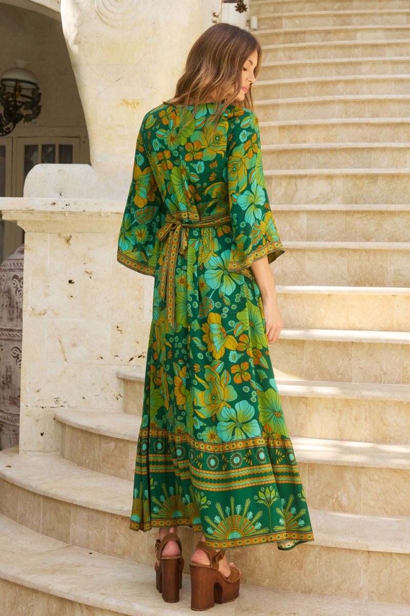 Avalon Midi Dress - Emerald