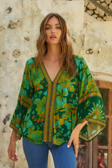 Sadie Blouse - Emerald