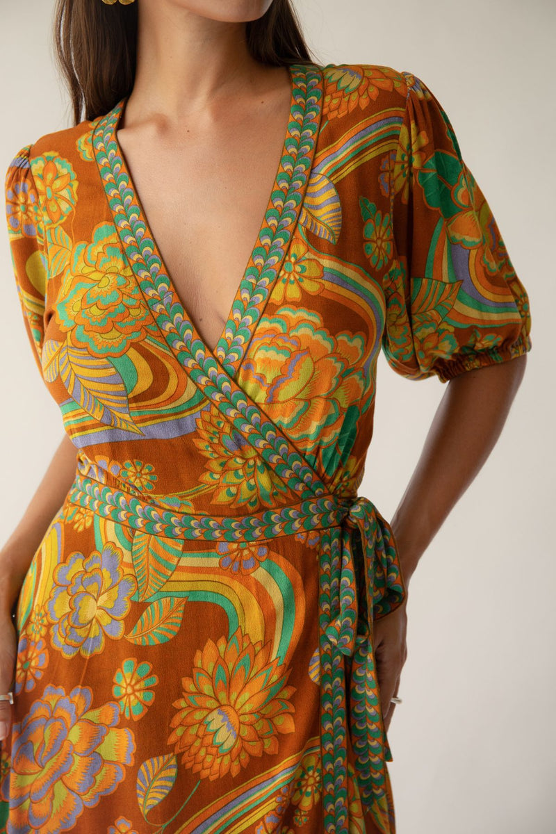 Dawn Wrap Dress - Harvest