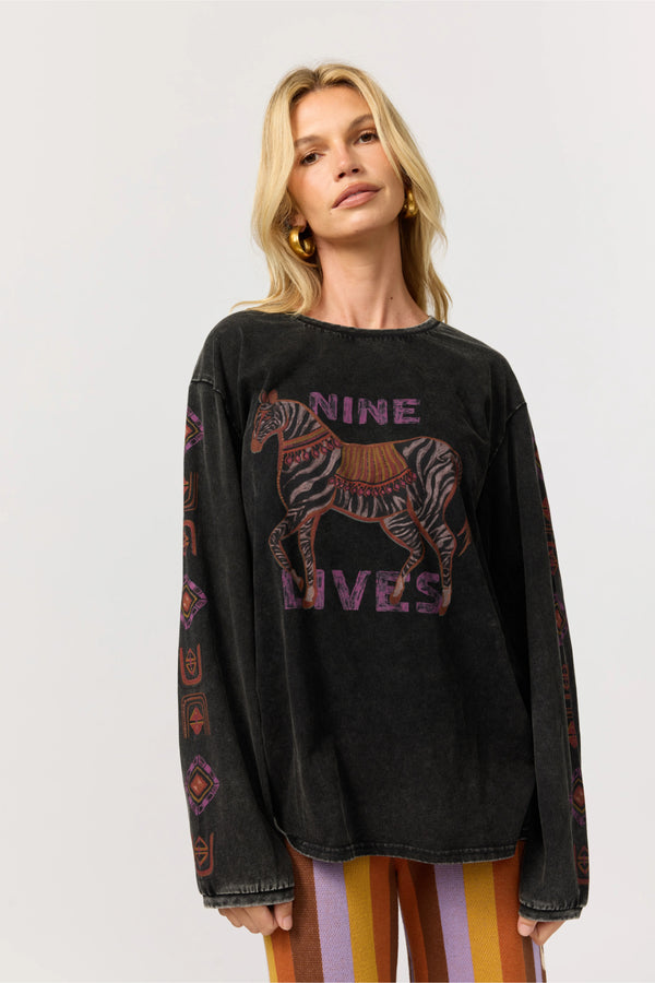 Mirage Long Sleeve Tee - Noir