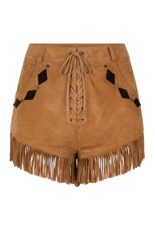 Dallas Suede Shorts - Tan