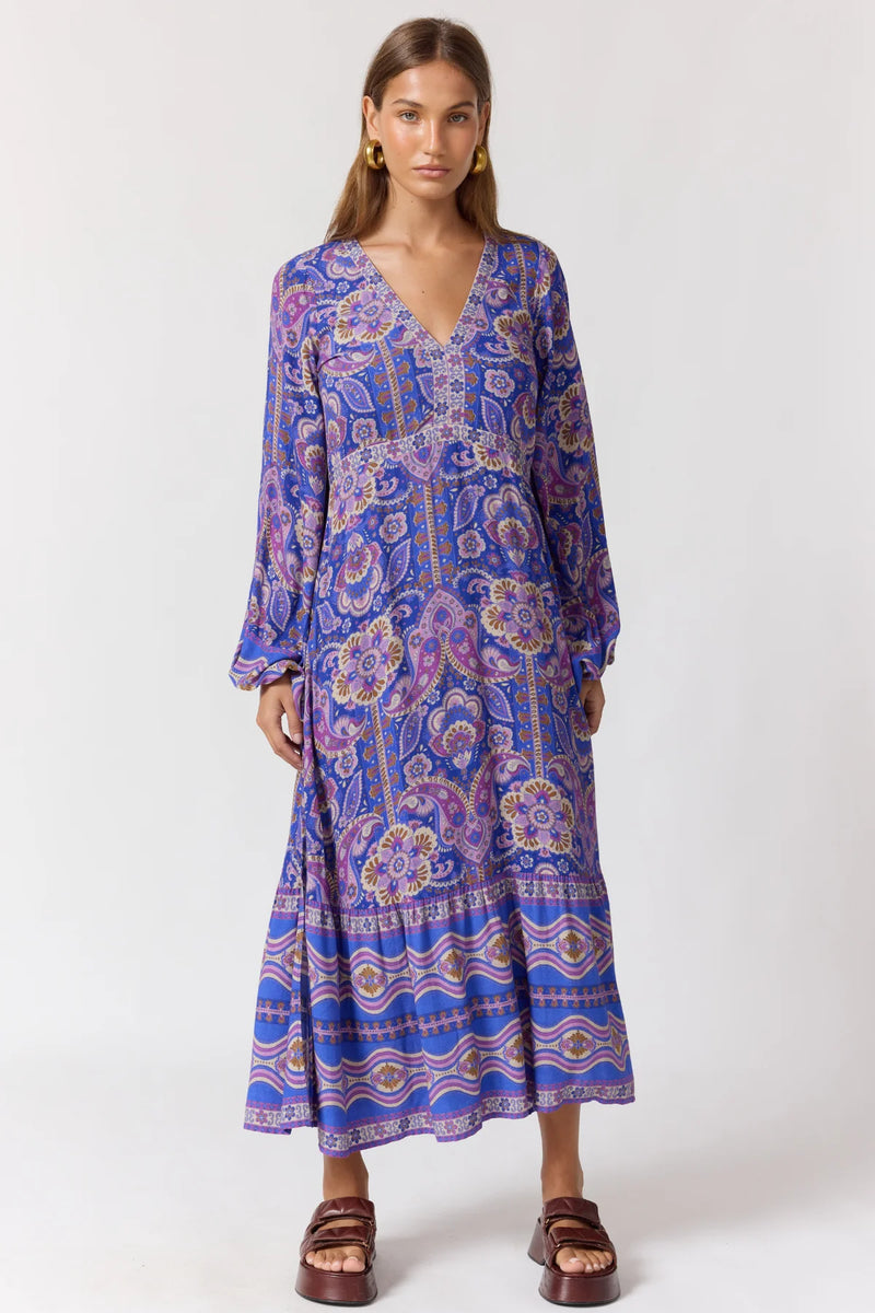 Maple Dress | Poet Sleeve Floral Midi in Ecovero Viscose – Nine Lives ...