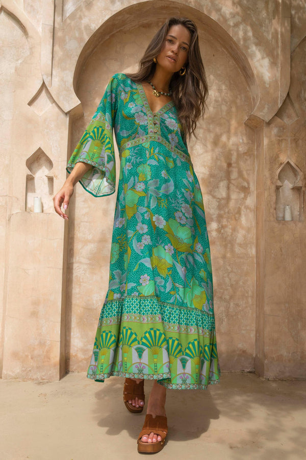 PRE-ORDER: Empire Maxi Dress  - Evergreen