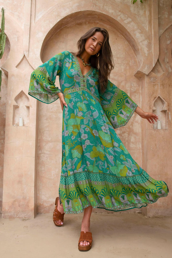 PRE-ORDER: Empire Maxi Dress  - Evergreen