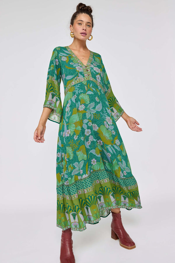 PRE-ORDER: Empire Maxi Dress  - Evergreen