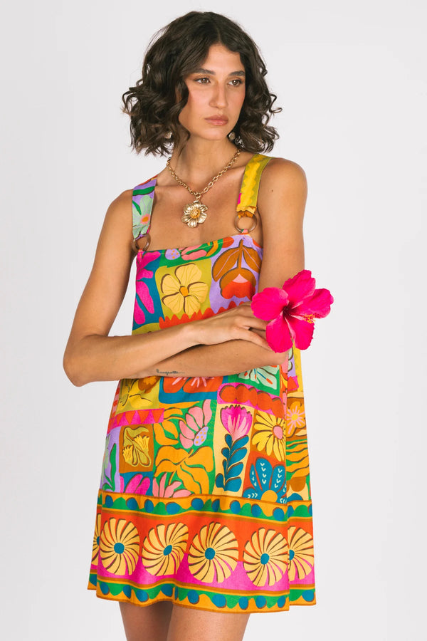 Blue Skies Mini Dress - Rainbow