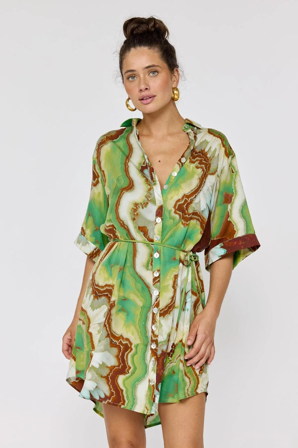 Lois Shirt Dress - Jade