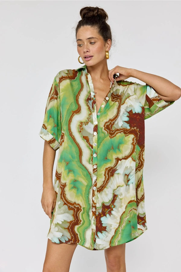 Lois Shirt Dress - Jade