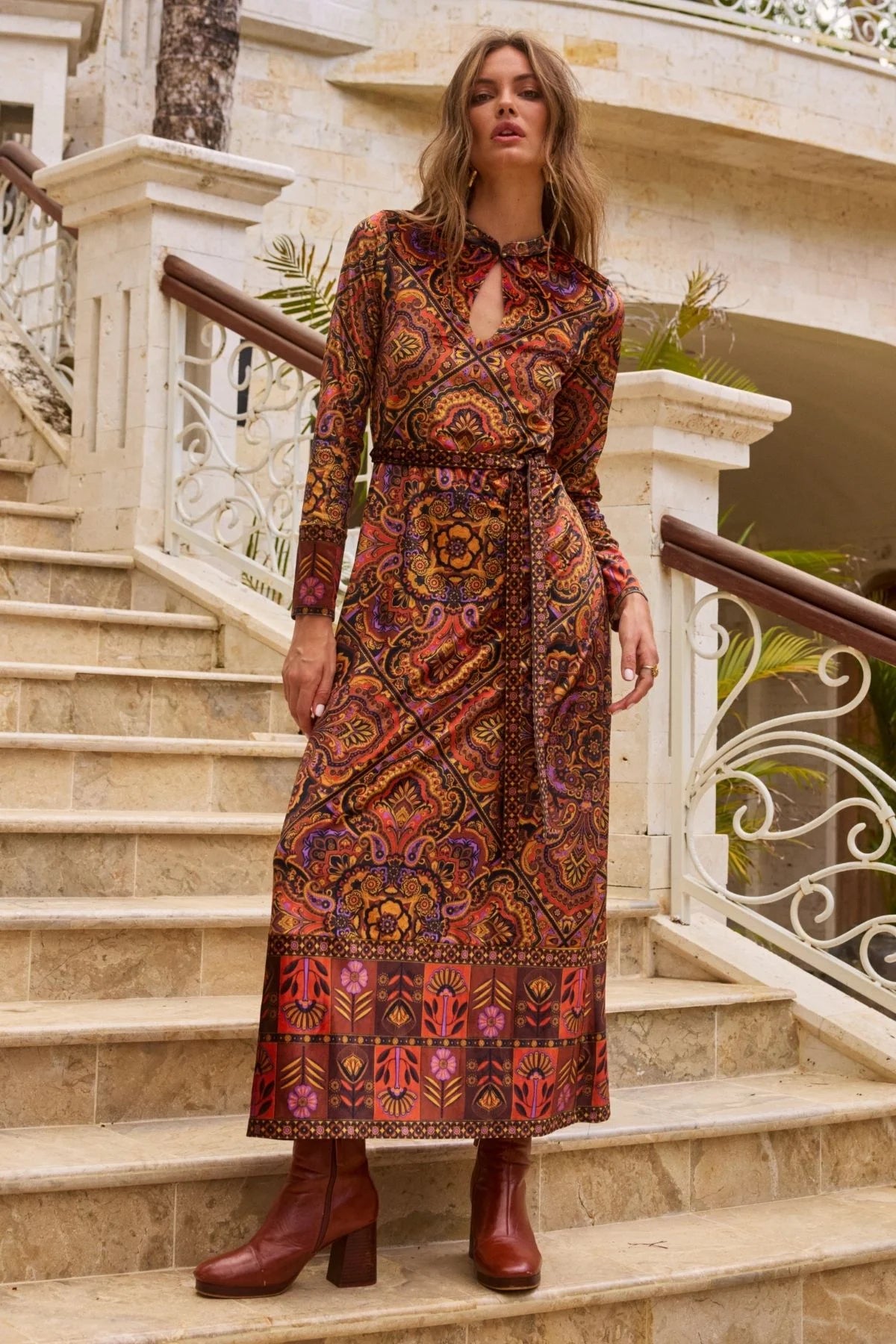 chinese dress ladies Ember Valley Cotton Maxi Dress main image 0