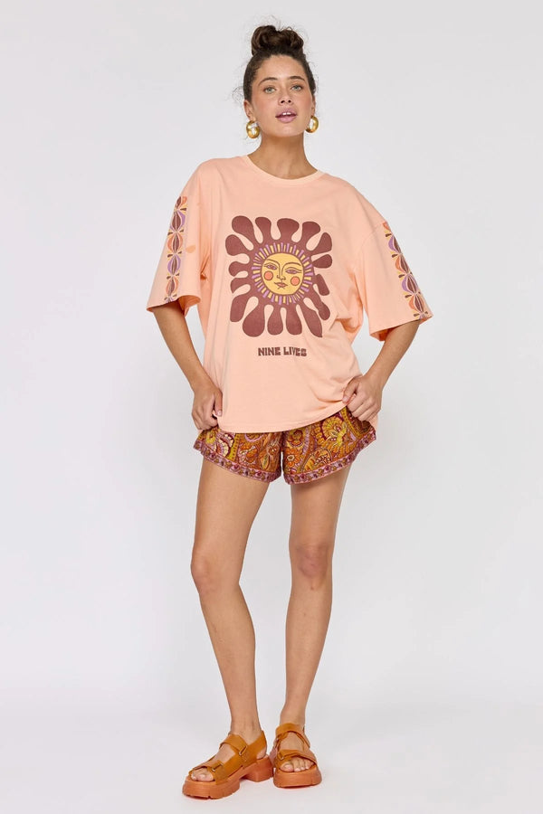 Rainbow Chaser Tee - Peachy