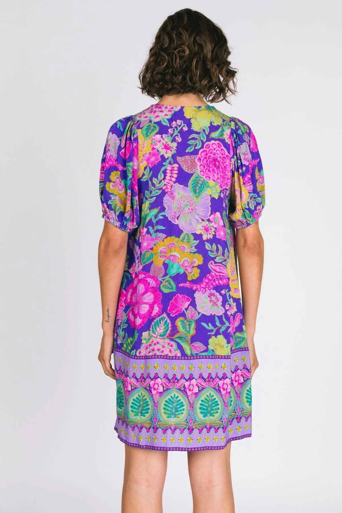 Savannah Mini Dress Hibiscus – Puff Sleeve Mini | Nine Lives Bazaar