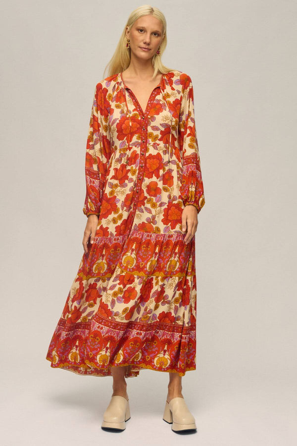 Solstice Maxi Dress - Crimson Rose