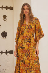 Montana Midi Dress - Desert Night