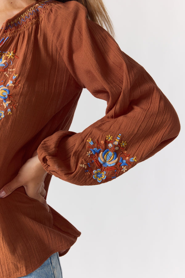Lane Blouse - Espresso