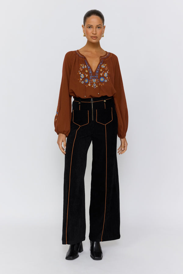 Lane Blouse - Espresso