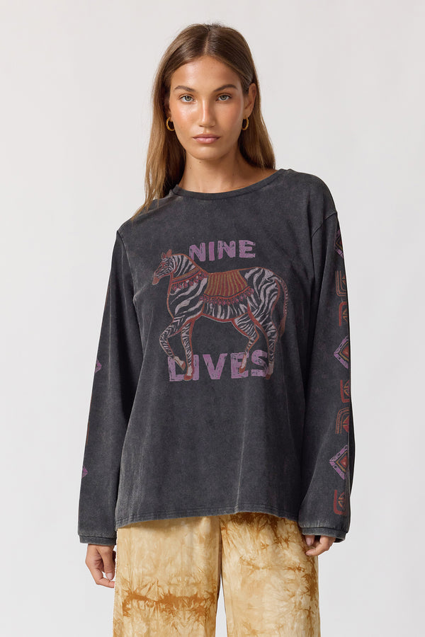 Mirage Long Sleeve Tee - Noir