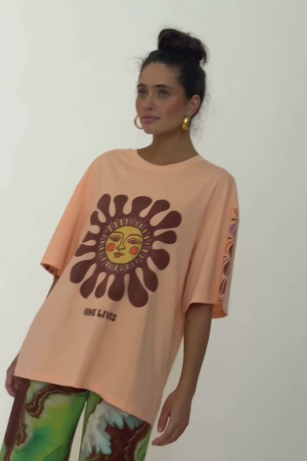 Rainbow Chaser Tee - Peachy