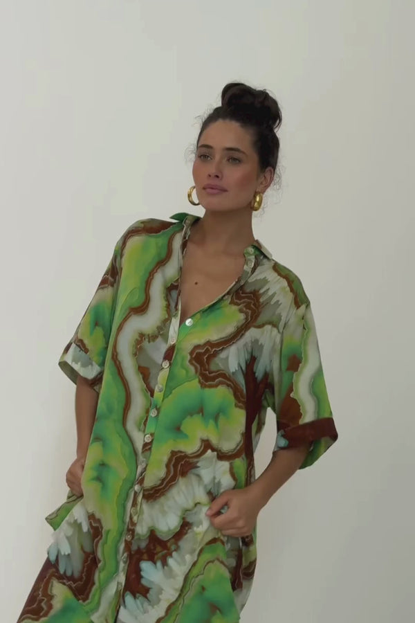 Lois Shirt Dress - Jade