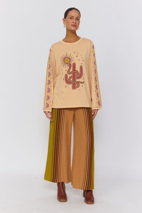 Soul Woman Long Sleeve Tee - Sand