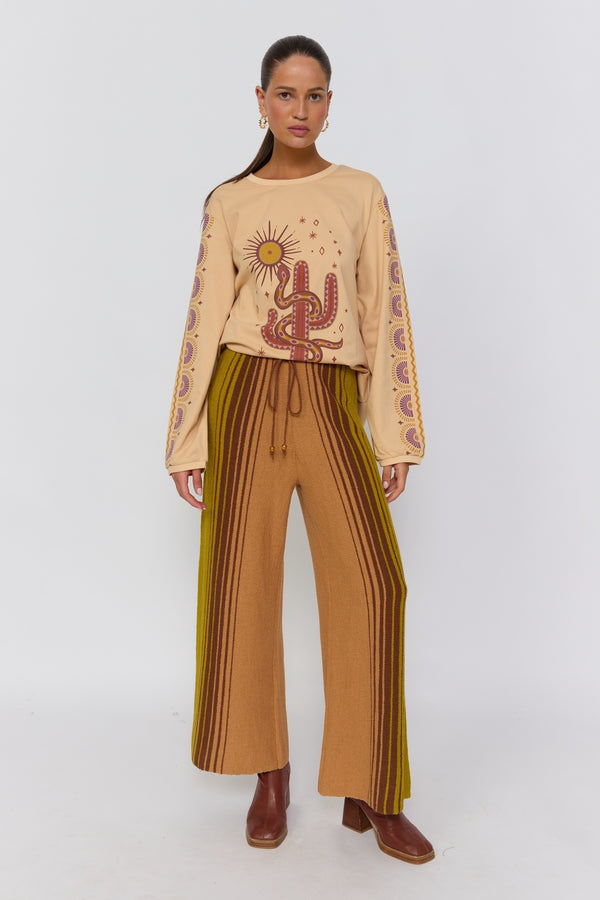 Soul Woman Long Sleeve Tee - Sand